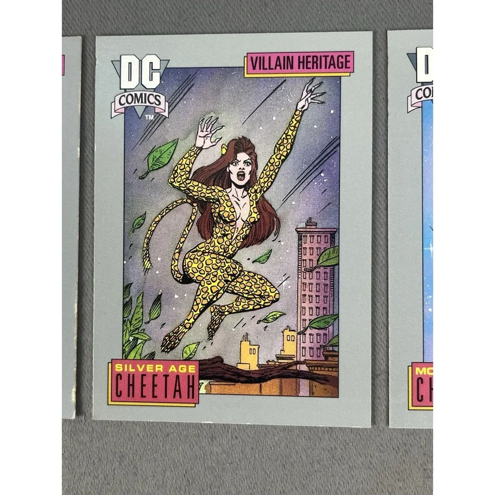 1991 DC Comic Cards CHEETAH Villain Heritage Set Of 3